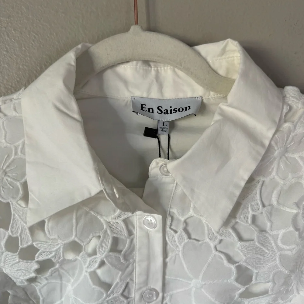 En Saison Ottis Cutwork Floral Mini Dress - Picture 6 of 8